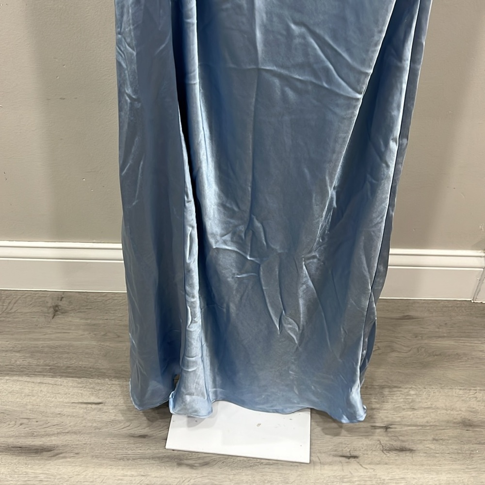 MISHA COLLECTION - LILIA SATIN MAXI DRESS - BLUE - Picture 5 of 14